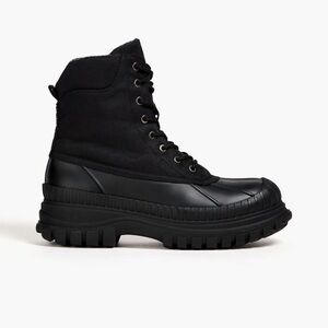 Women's Black Lace-Up Boots